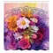Ambesonne Mothers Day Shower Curtain, Watercolor Drawing with Blossoming Roses Daisies and I Love You Mother Words, Cloth Fabric Bathroom Decor Set with Hooks, 69" W x 70" L, Purple Amber